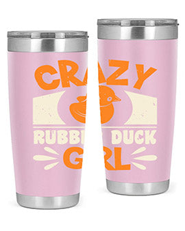 Crazy Rubber Duck Girl Style 4#- duck- Tumbler