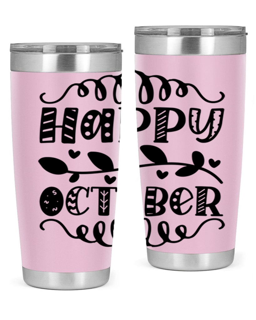 Happy October 239#- fall- Tumbler