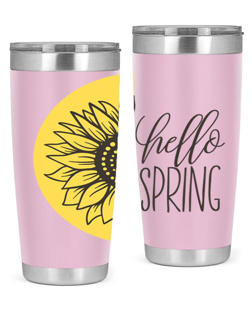 Hello spring half sunflower199#- spring- Tumbler