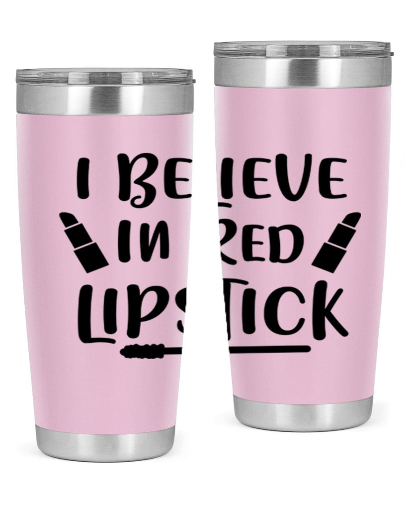 I Believe In Red Lipstick 104#- fashion- Cotton Tank