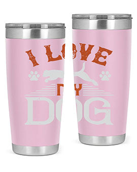I Love My Dog Style 189#- dog- Tumbler