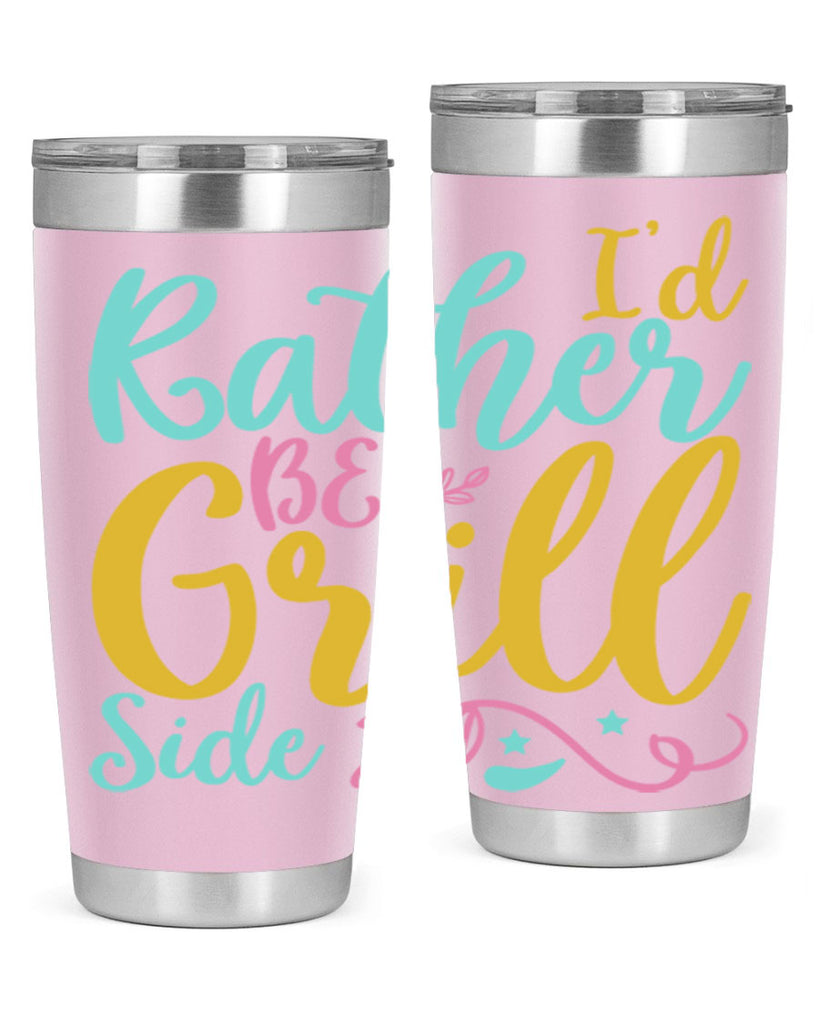 ID RATHER BE GRILL SIDE Style 62#- summer- Tumbler