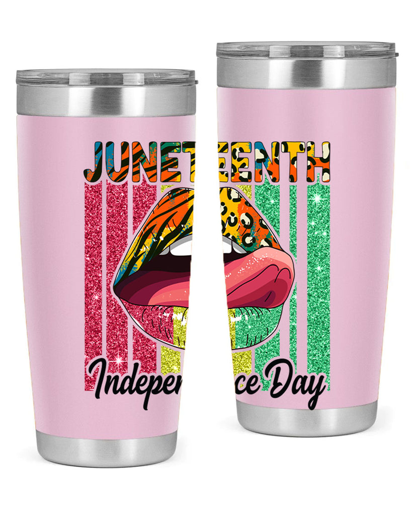 Juneteenth Independence Day Sexy Lip Png 11#- Juneteenth- tumbler
