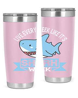 Live every week like it’s shark week Style 54#- shark  fish- Tumbler