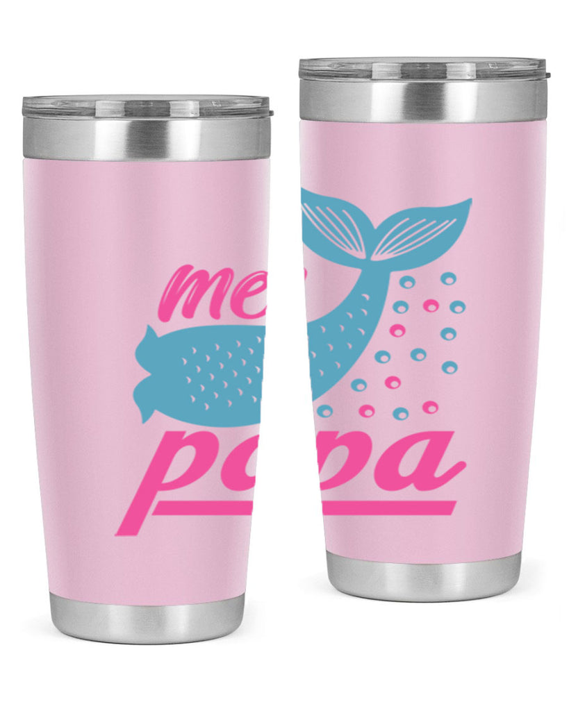 Mer Papa 344#- mermaid- Tumbler