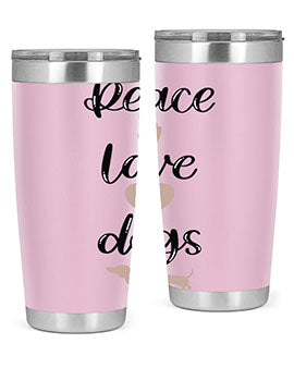 Peace Love Dogs Style 11#- dog- Tumbler