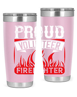 Proud Volunteer Firefighter Style 35#- volunteer- Tumbler
