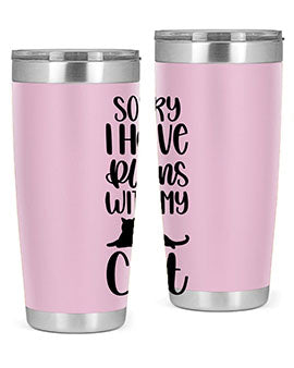 Sorry I Have Plans Style 105#- cat- Tumbler