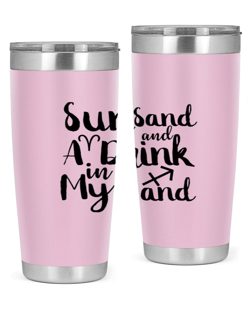 Sun Sand And A Drink In My Hand 480#- zodiac- Tumbler