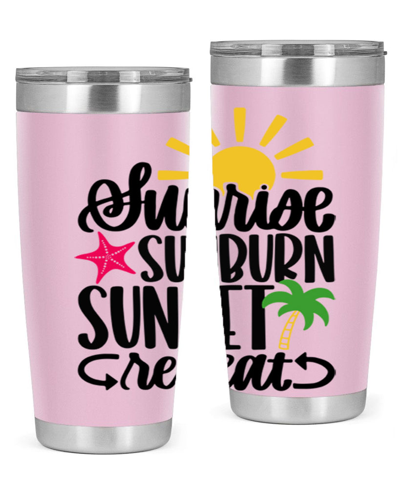 Sunrise Sunburn Sunset Repeat Style 16#- summer- Tumbler