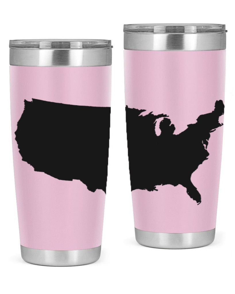 USA Solid Map Style 76#- Fourt Of July- Tumbler
