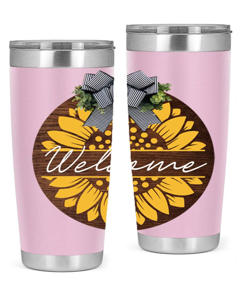 Welcome Sunflower Mockup584#- spring- Tumbler