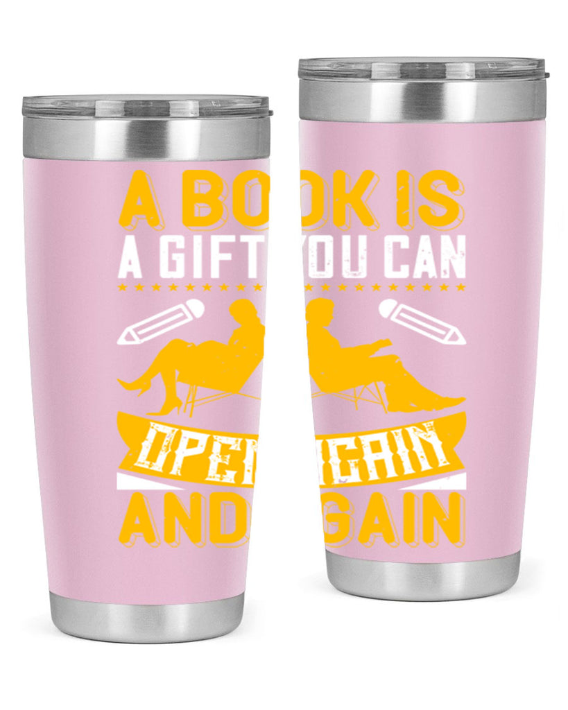 a book is a gift you can open again and again 80#- reading- Tumbler