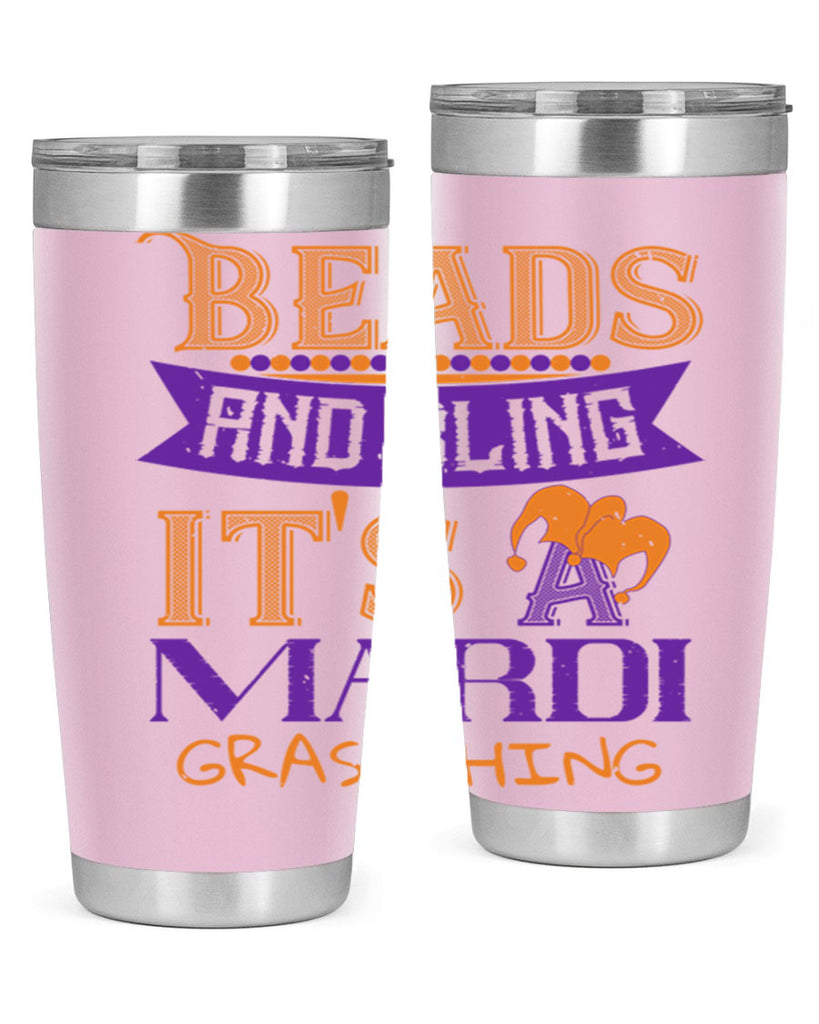beads and bling its a mardi gras thing 51#- mardi gras- Tumbler