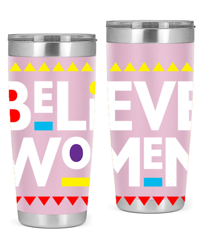 believewomen 254#- black words phrases- Cotton Tank