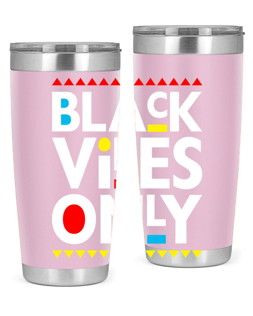black vibes only 217#- black words phrases- Cotton Tank