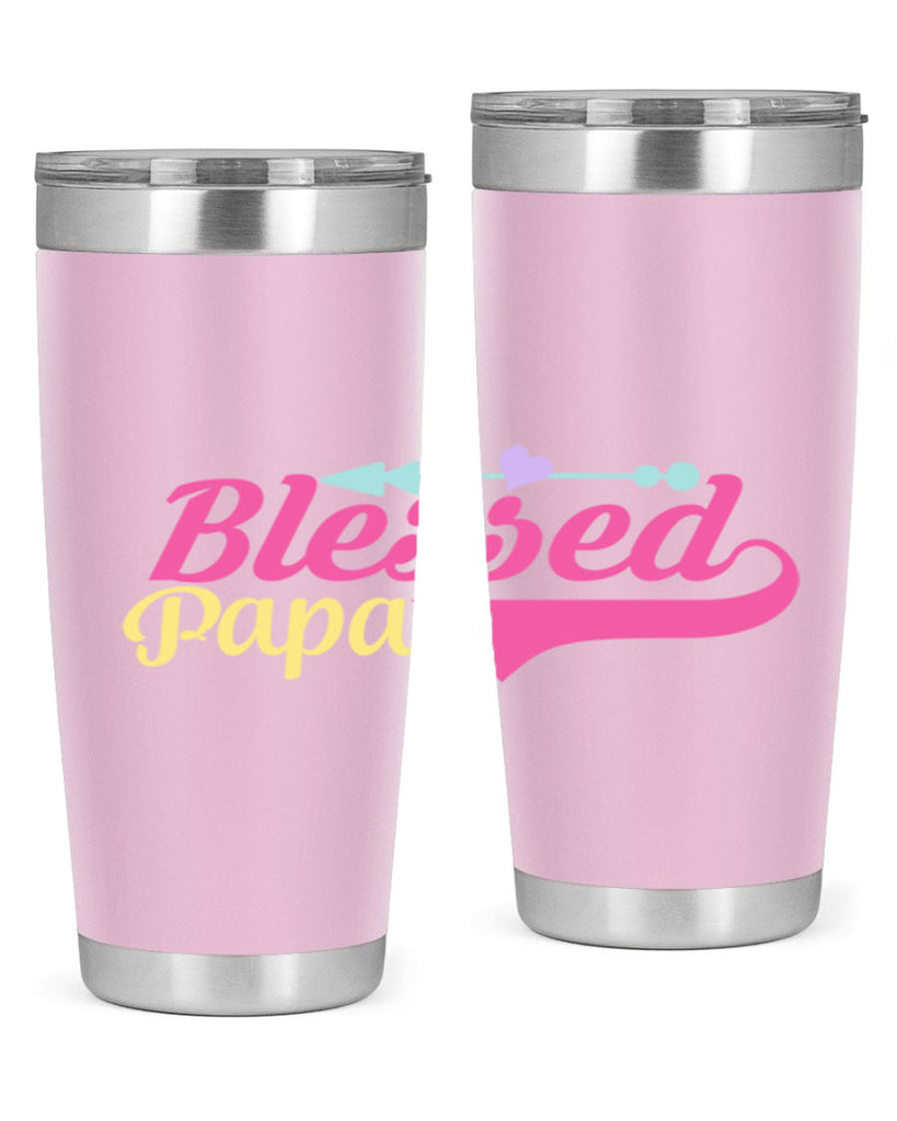blessed papa 73#- grandpa - papa- Tumbler