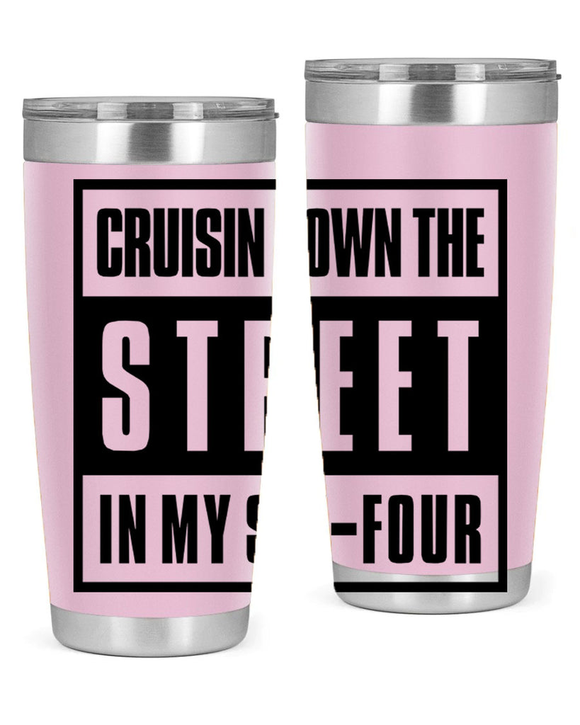 cruisin down the street 181#- black words phrases- Cotton Tank