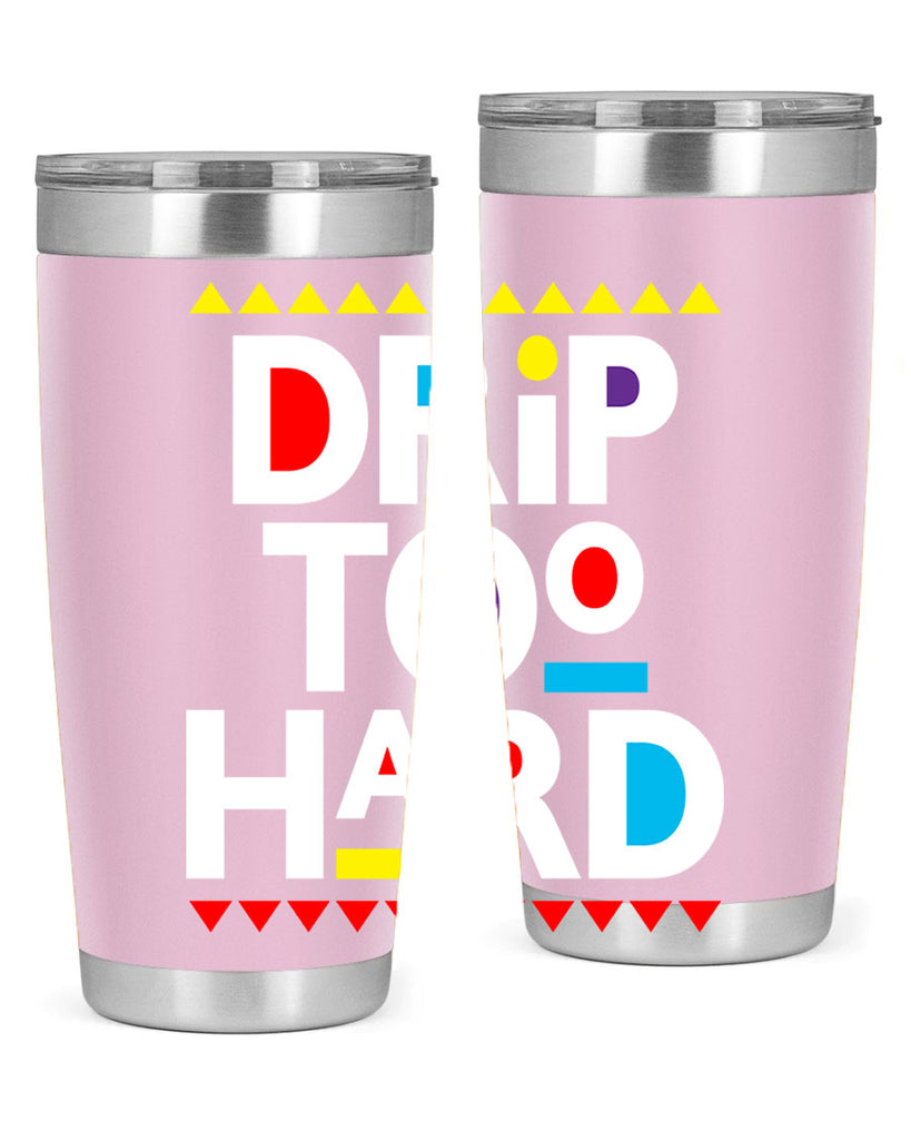 drip too hard 163#- black words phrases- Cotton Tank