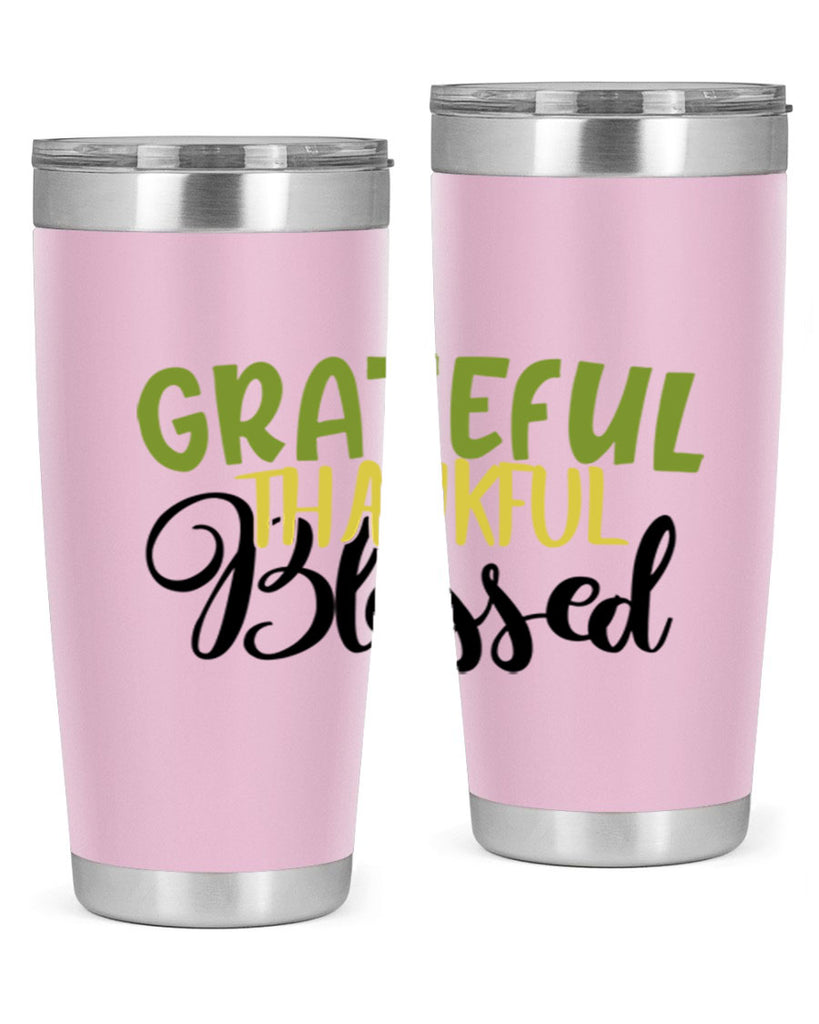 grateful thankful blessed 57#- thanksgiving- Tumbler