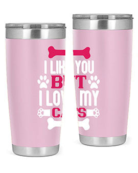i like you but ilove my cat Style 54#- cat- Tumbler