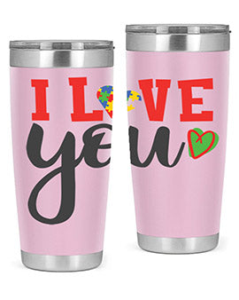 i love you Style 23#- autism- Tumbler