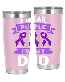 i wear purple for my 187#- alzheimers- Tumbler