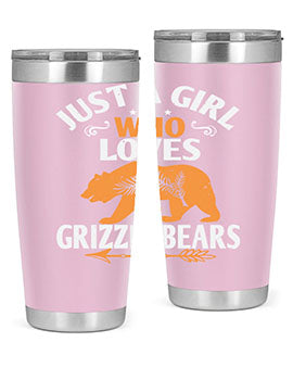 just a girl who loves Grizzly Bears 20#- Bears- Tumbler