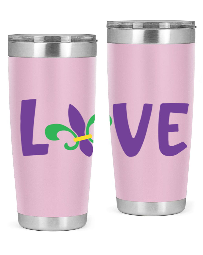 love 80#- mardi gras- Tumbler