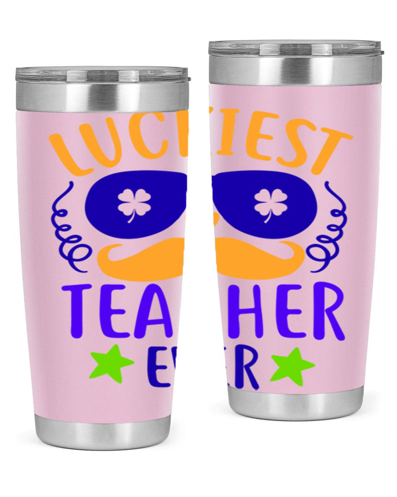 luckiest teacher ever 14#- mardi gras- Tumbler