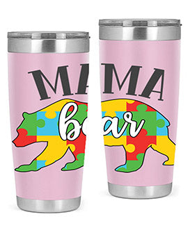 mama bear Style 32#- autism- Tumbler