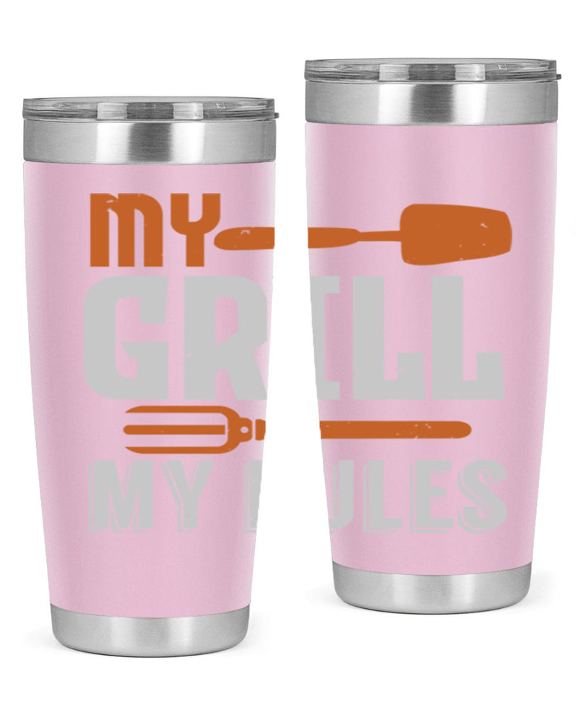 my grill my rules 20#- bbq- Tumbler
