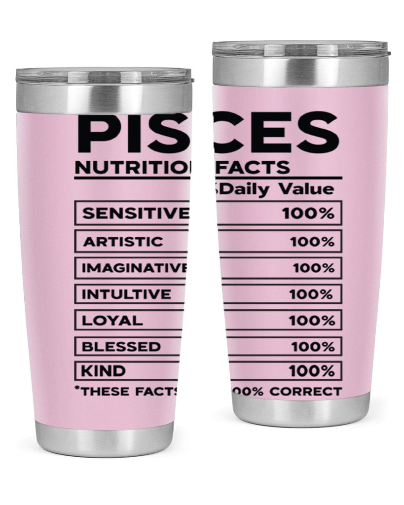 pisces Nutrition Facts 367#- zodiac- Tumbler