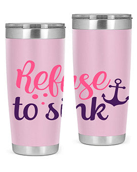 refuse to sink Style 4#- breast cancer- Tumbler