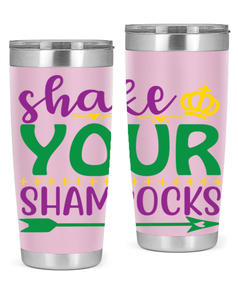 shake your shamrocks 2#- mardi gras- Tumbler
