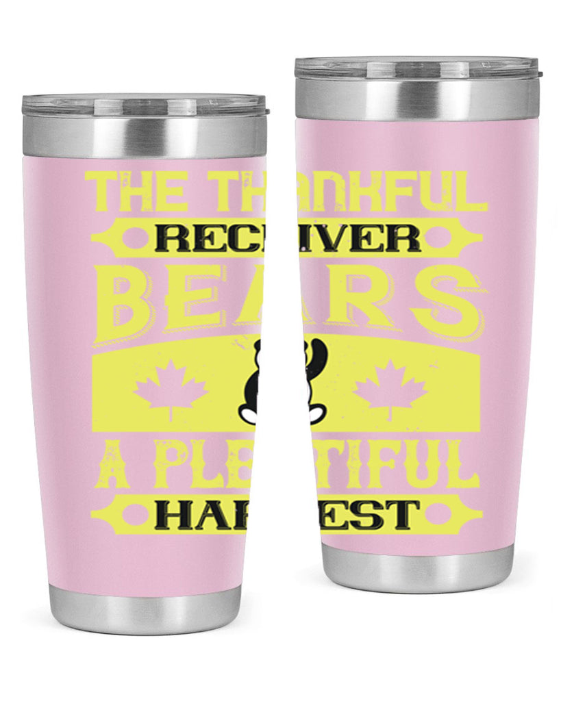 the thankful receiver bears a plentiful harvest 2#- thanksgiving- Tumbler