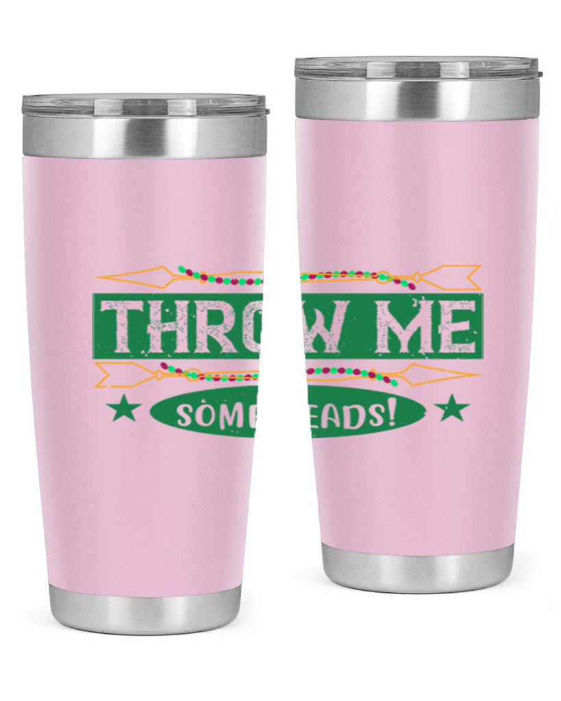 throw me some beads 34#- mardi gras- Tumbler