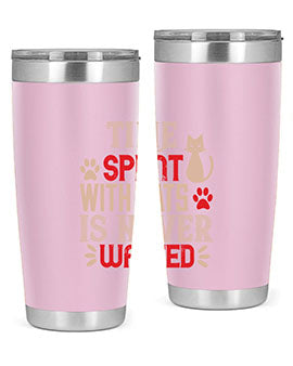 time spend with cat is never wasted Style 121#- cat- Tumbler