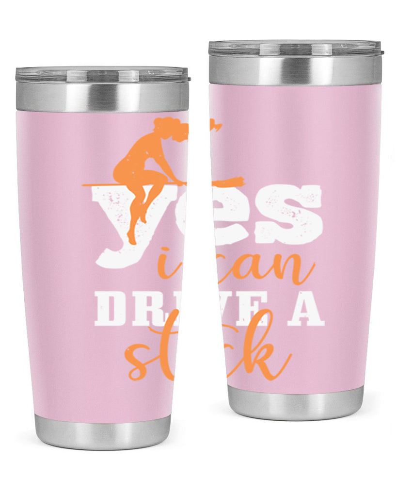 yesi can drive a stick 120#- halloween- Tumbler