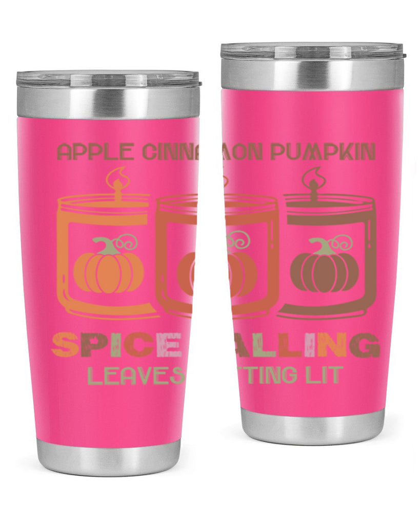 Apple Cinnamon Pumpkin Spice Falling Leaves Getting Lit 11#- fall- Tumbler
