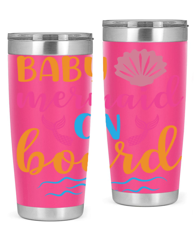 Baby Mermaid On Board 39#- mermaid- Tumbler