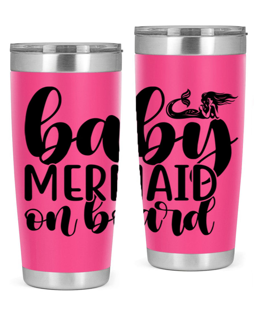 Baby mermaid on board 41#- mermaid- Tumbler