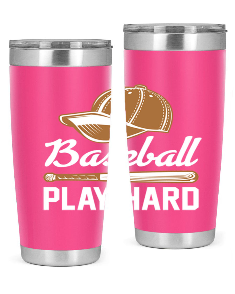Baseball play 1444#- baseball- Tumbler