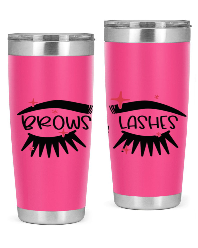 Brows Lashes Style 123#- make up- Tumbler