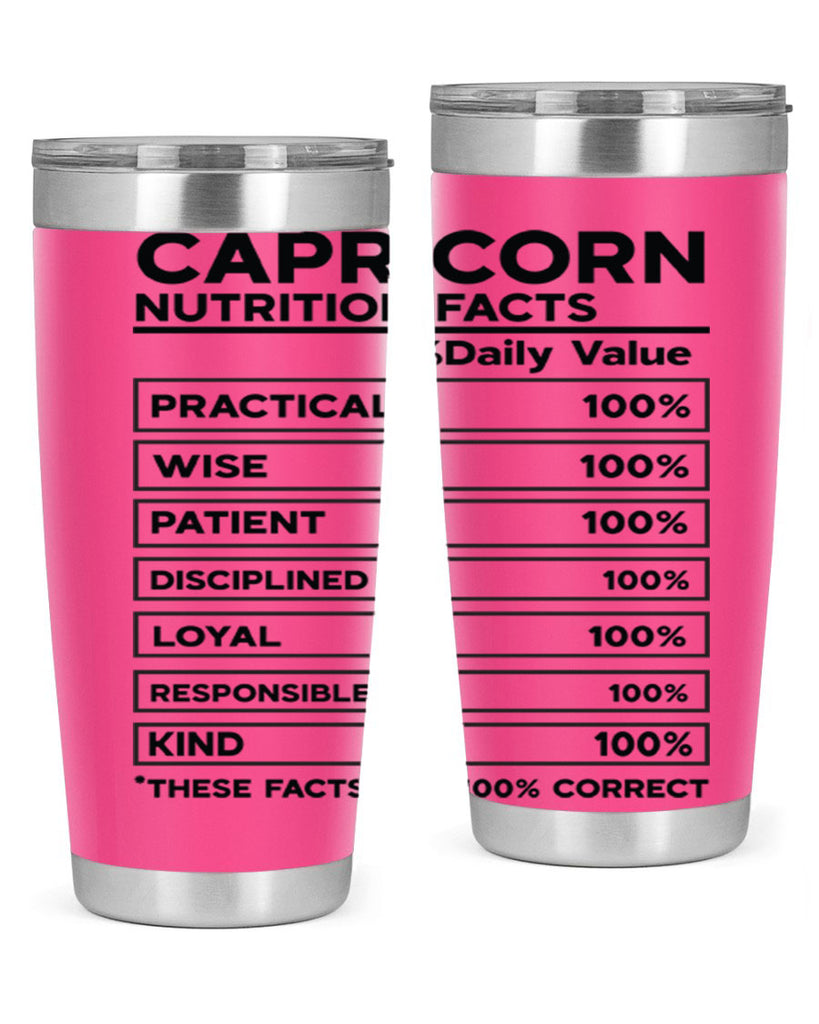Capricorn Nutrition Facts 185#- zodiac- Tumbler