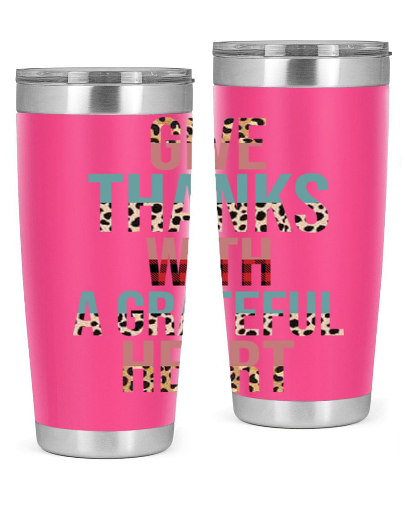 Give thanks with a grateful heart 195#- fall- Tumbler