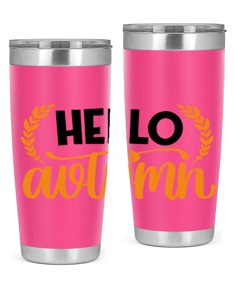 Hello Autumn 493#- fall- Tumbler