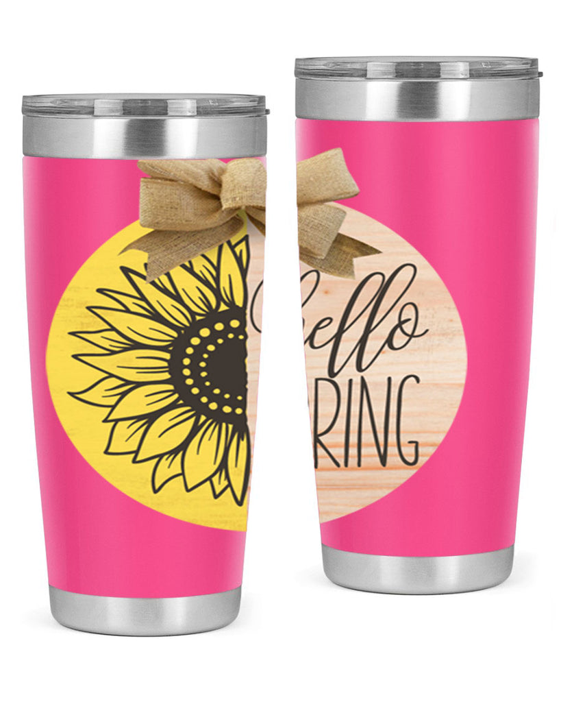 Hello spring half sunflower Mockup198#- spring- Tumbler