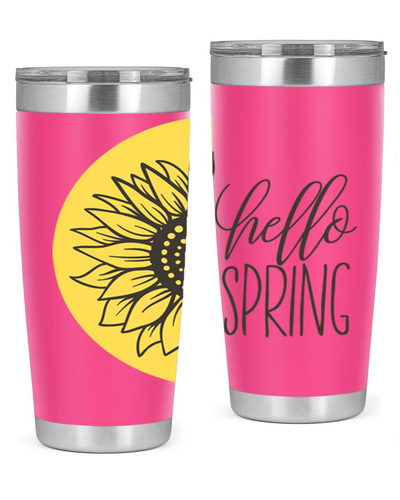 Hello spring half sunflower199#- spring- Tumbler