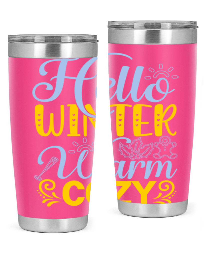 Hello winter warm cozy166#- winter- Tumbler